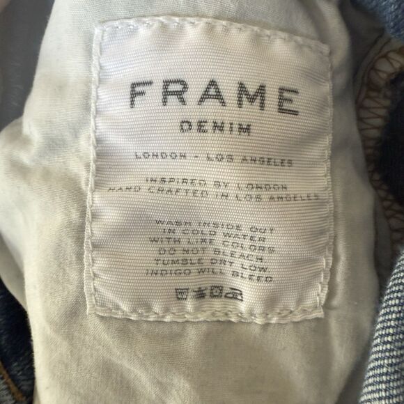 Frame Denim Le Boy Mid Rise Jeans in Levine Wash Womens Size 25 - Picture 5 of 14